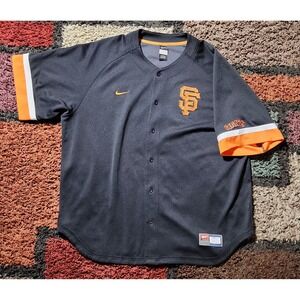 San Francisco Giants Nike MLB baseball Jersey Men Size XXL  SF black/orange